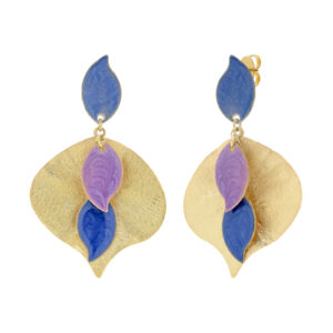 PLATED EARRING WITH ENAMEL