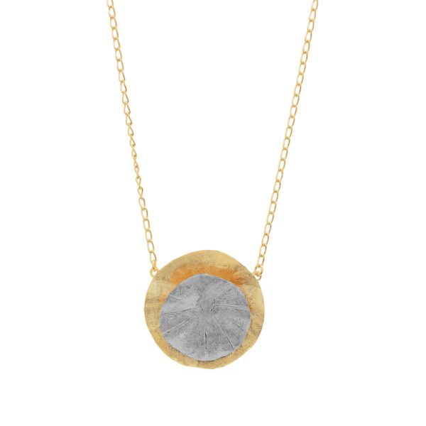 18 kt gold plated Combined Hydrangea necklace.