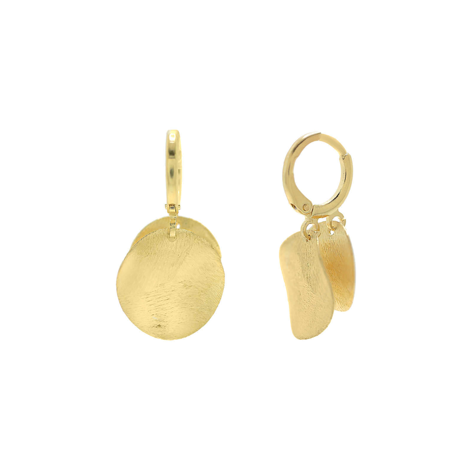 18kts gold plated double hoop