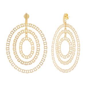 Maya 3-way super big gold plated 18Ktes earring
