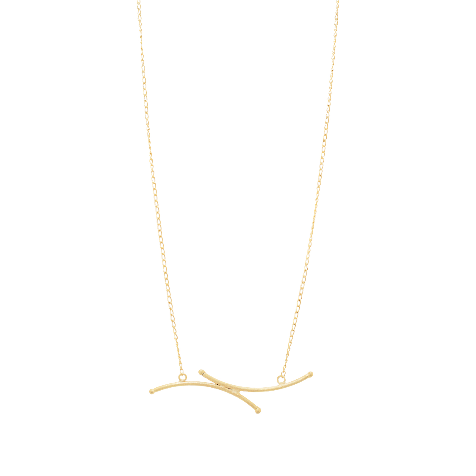 18K gold-plated crossover Japan necklace