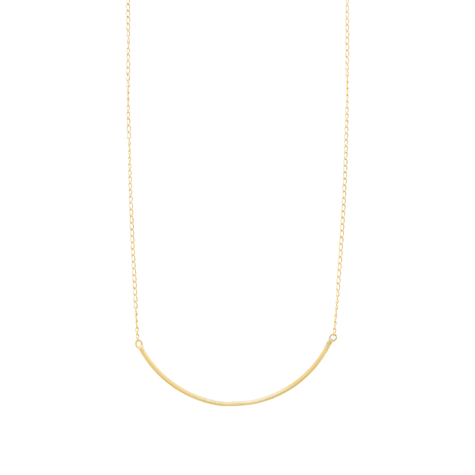 18K gold-plated curved Japan necklace