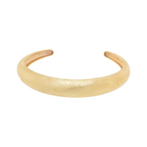 Matte blackberry moon open bracelet, 18kt gold plating