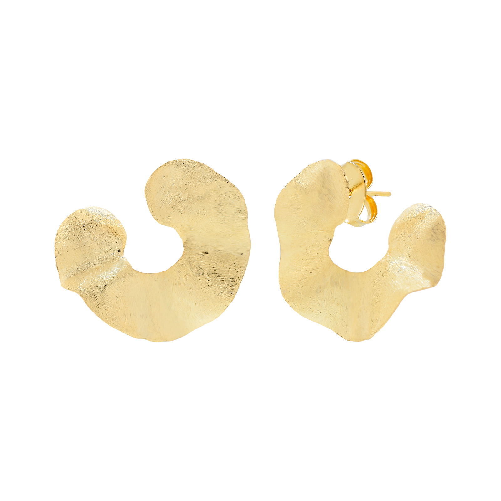 18K gold-plated wave earring