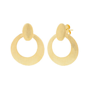 18K gold-plated earring, total length 3cm