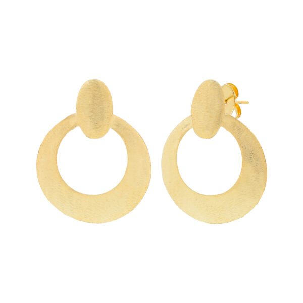 18K gold-plated earring, total length 3cm