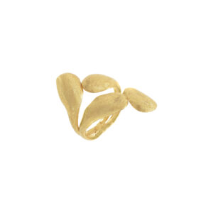 Crossed Drop Ring, 4 Pieces, Universal Size, 18K Gold-Plated