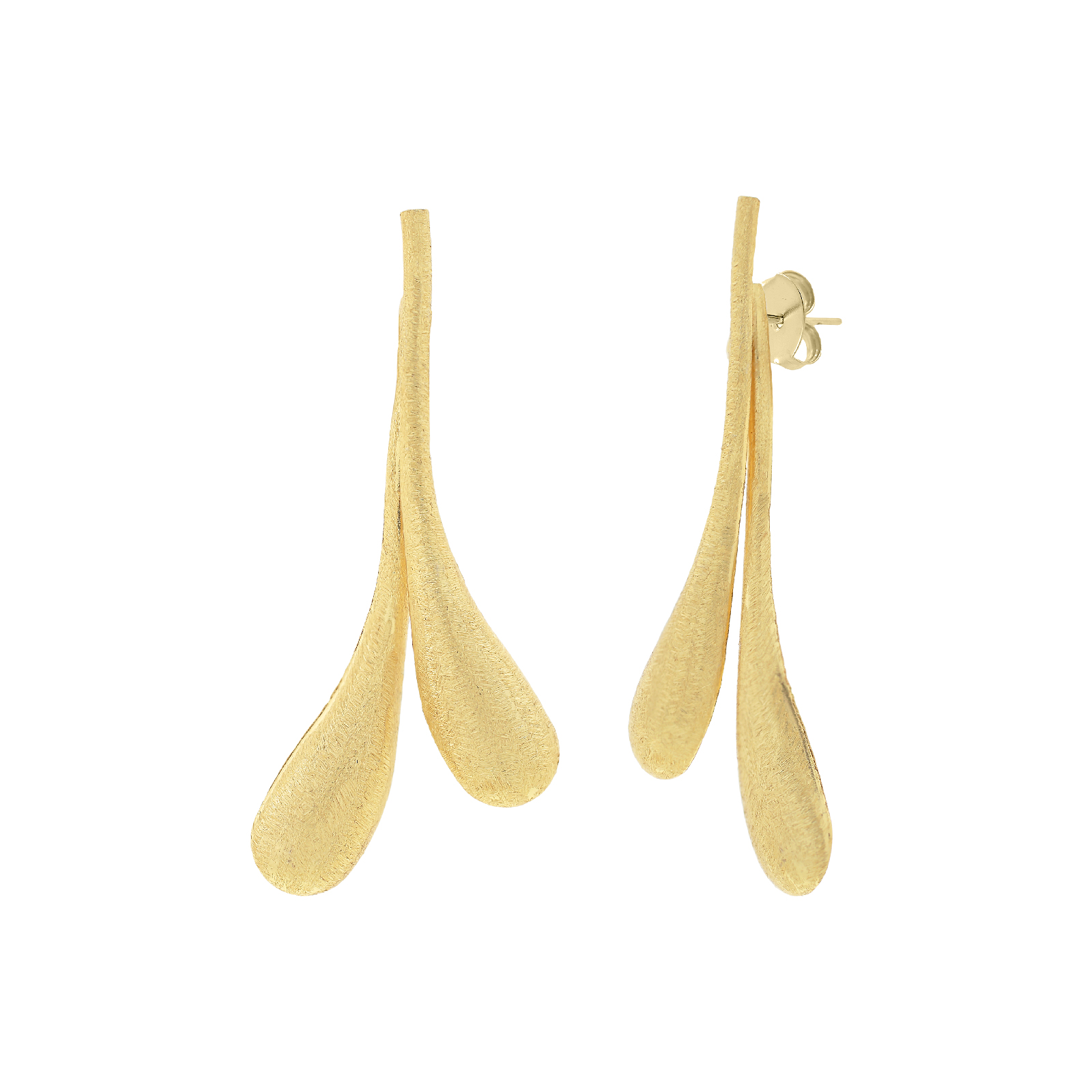 Hinged Drop Earring, 2 Pieces, Gold-Plated 18K gold-plated