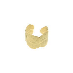 Anillo universal hojas chapado oro 18Ktes