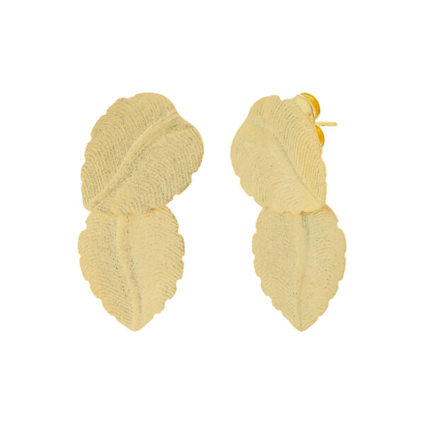 18K gold-plated leaf earring