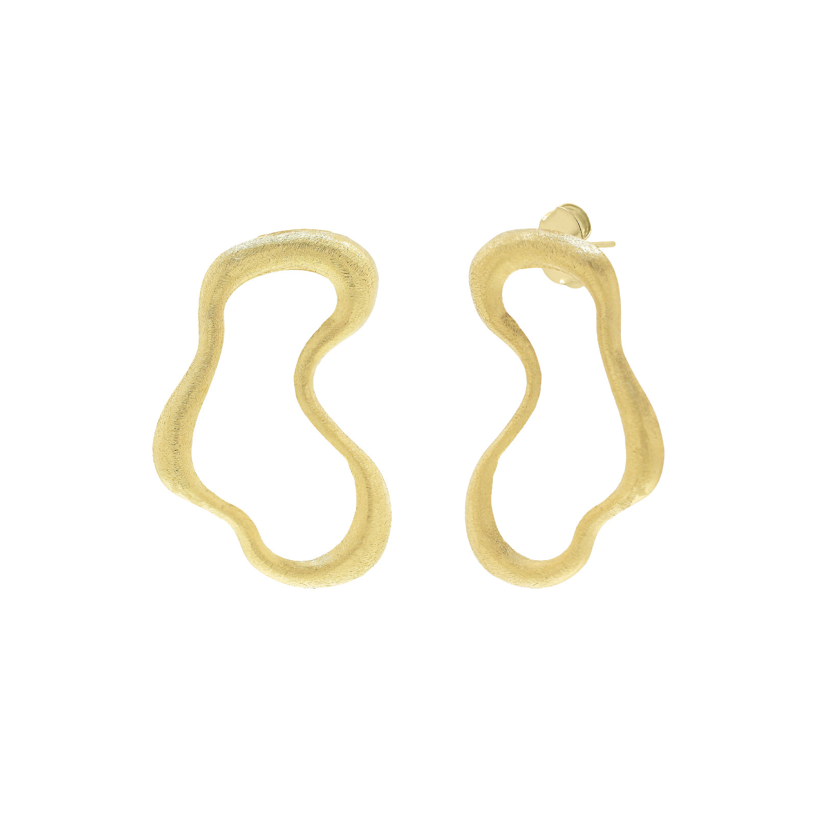 Large wavy earring