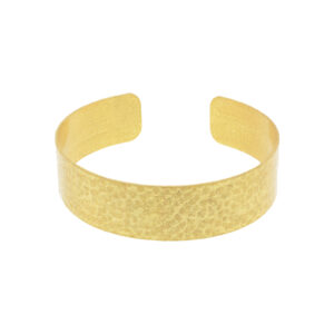 Thick open cross bracelet with laser-cut design