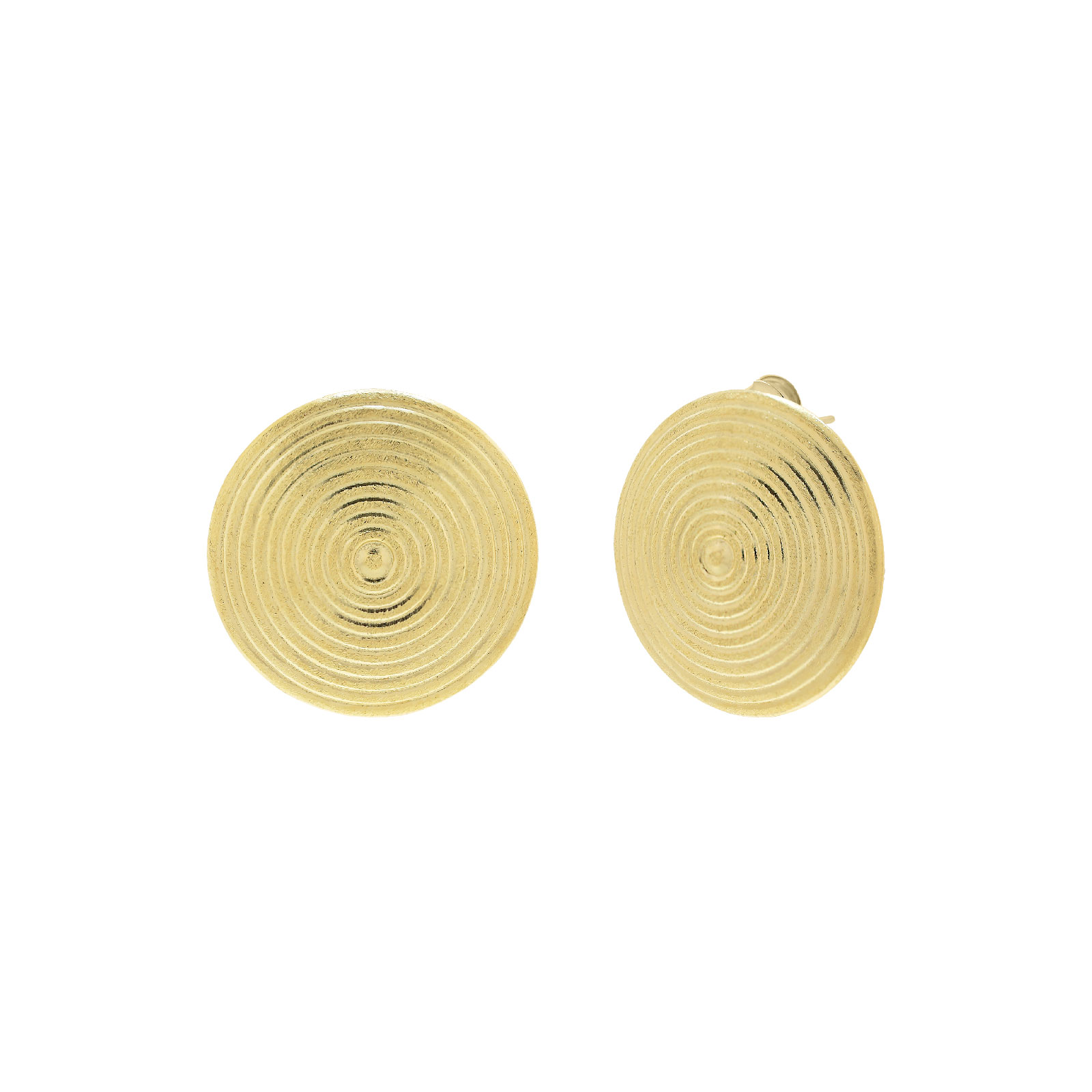 Round earring with engraving