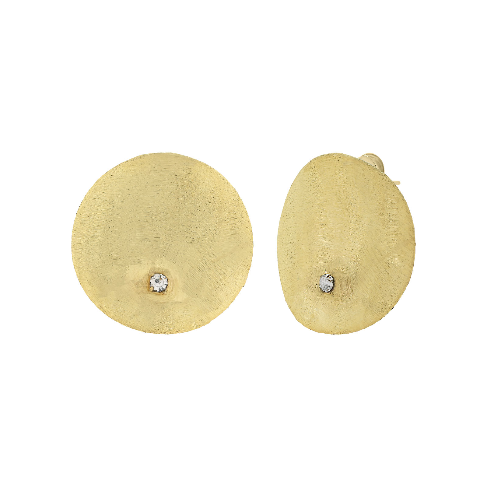 2cm diameter earring with cubic zirconia