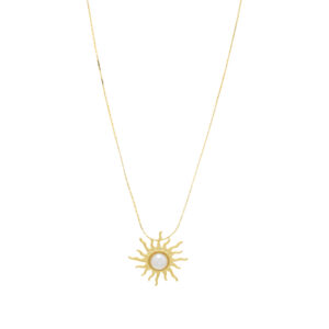 Sun necklace with pearl