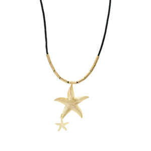 Starfish Necklace with Leather