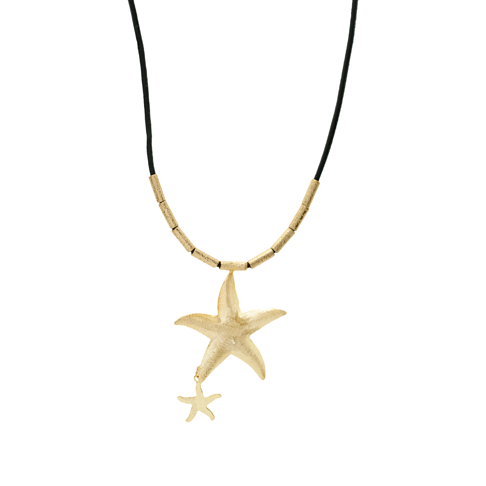 Starfish Necklace with Leather