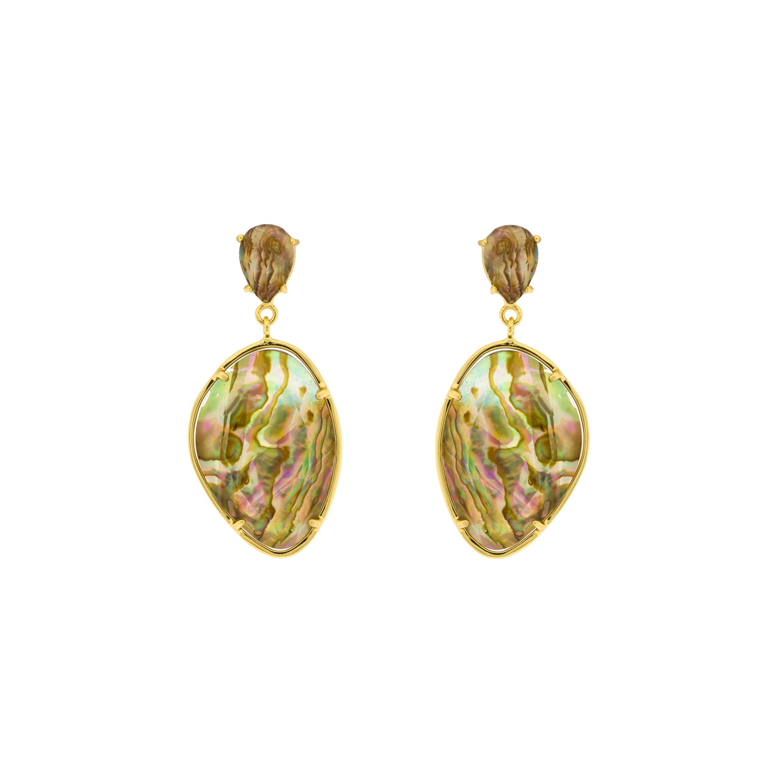 SLOPE AND GRAY gold plated faceted crystal MADREPERLA