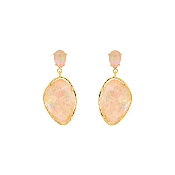 SLOPE AND pink gold plated faceted crystal MADREPERLA