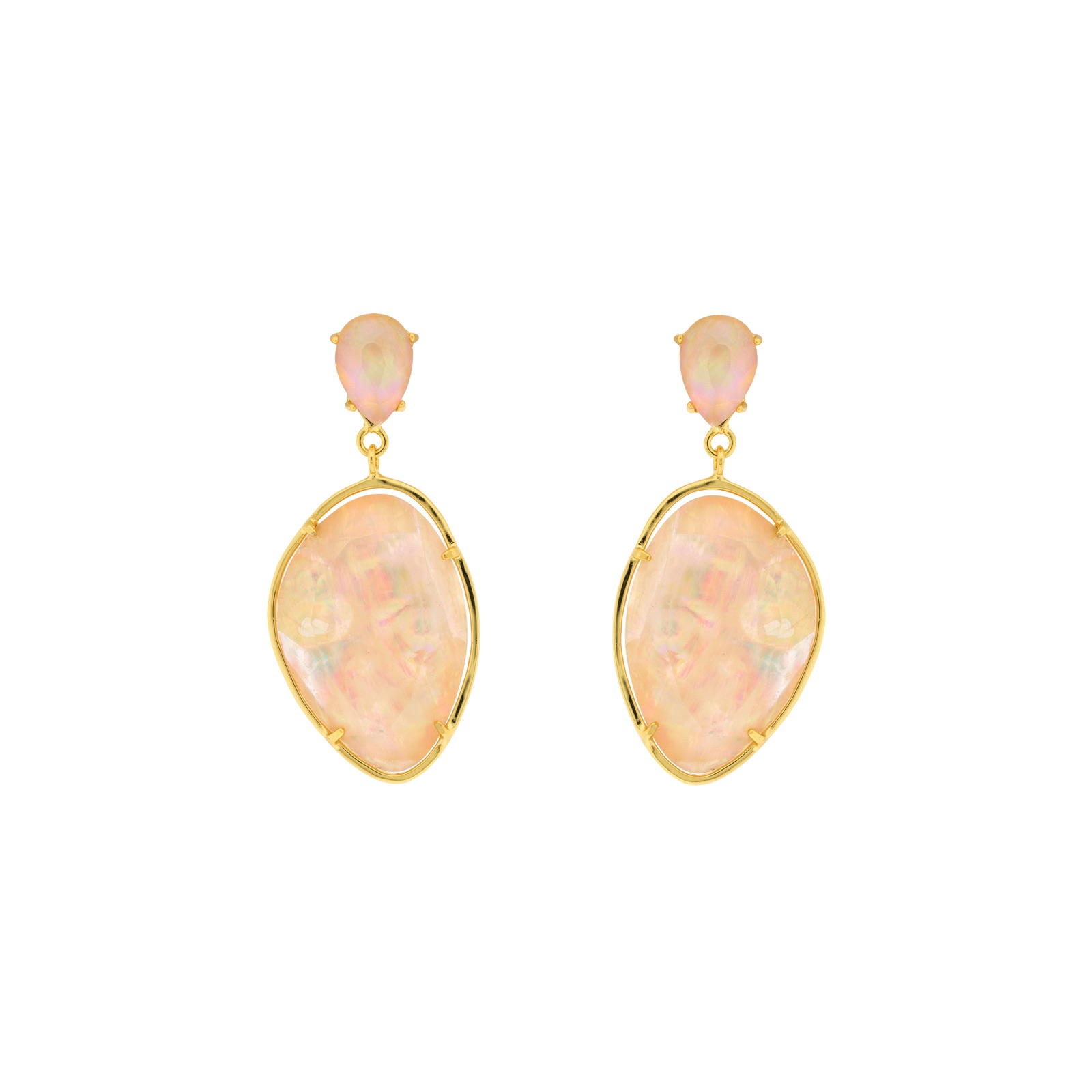 SLOPE AND pink gold plated faceted crystal MADREPERLA