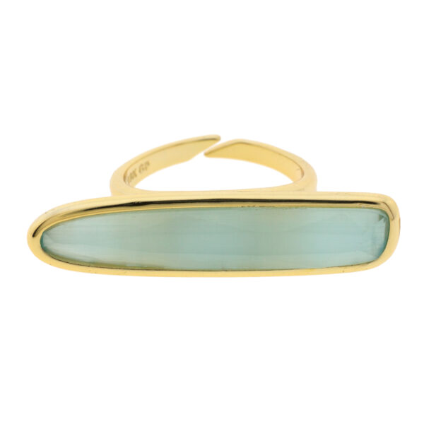 Anillo talla universal chapado con cristal facetado