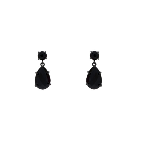 Short Earring with Gold-Plated Crystal