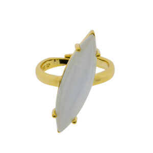 ANILLO TALLA UNIVERSAL CON CRISTAL CHAPADO ORO