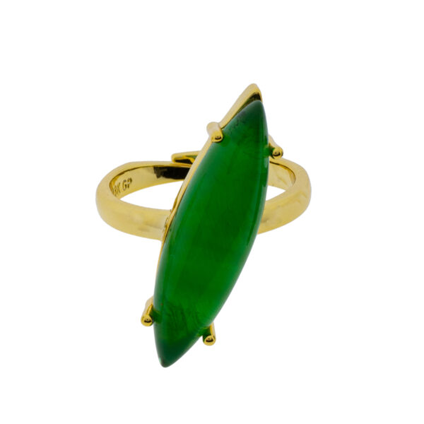 ANILLO TALLA UNIVERSAL CON CRISTAL CHAPADO ORO
