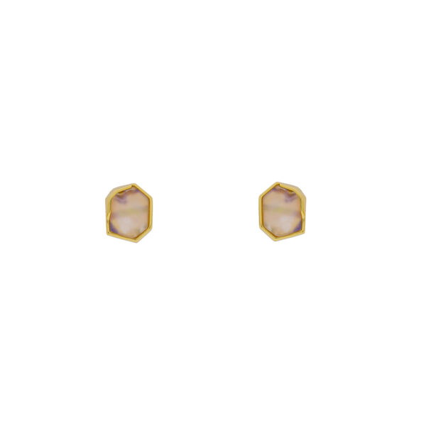 Asymmetrical Crystal Gold-Plated Earring