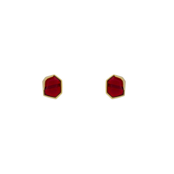 Asymmetrical Crystal Gold-Plated Earring