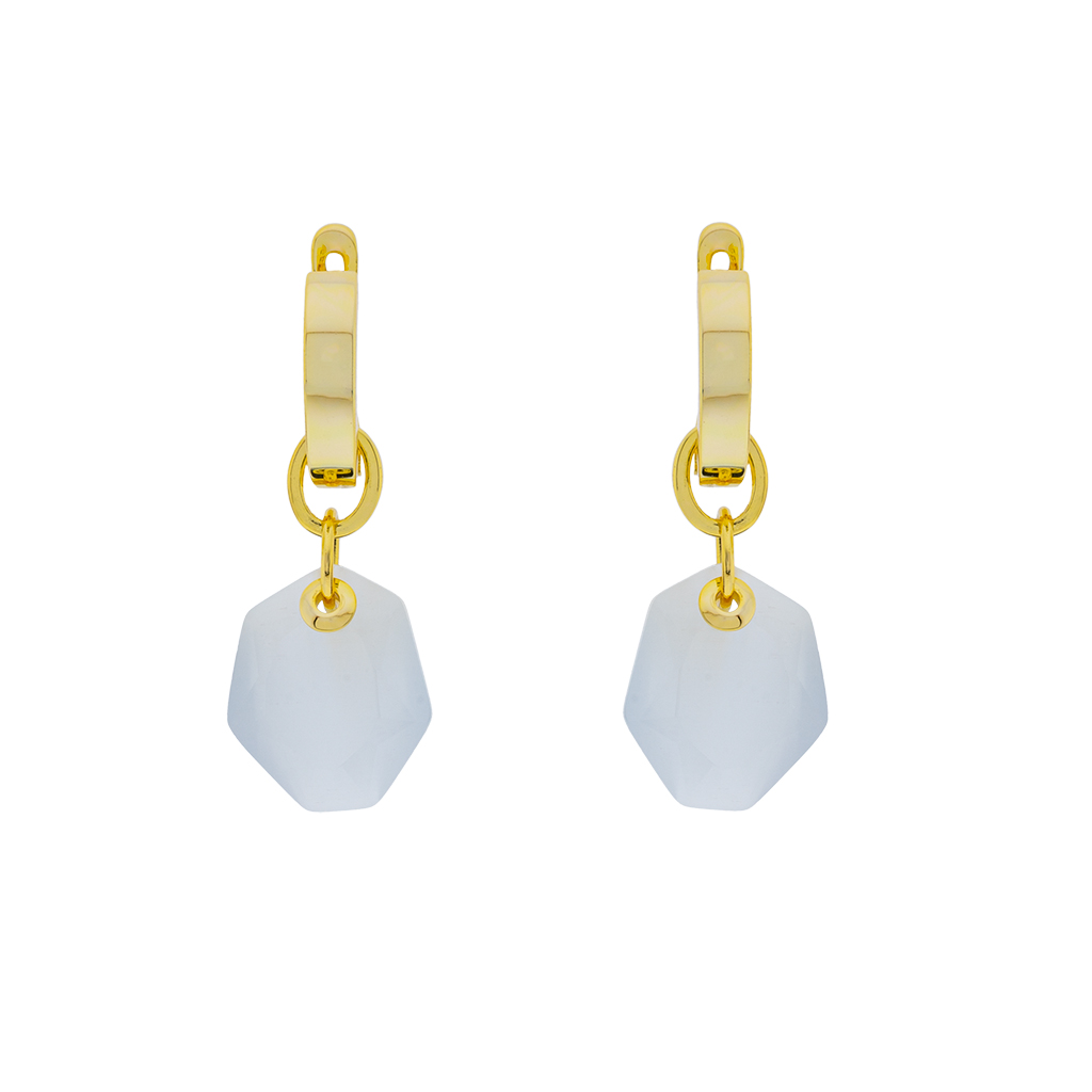 Gold-Plated Rock Earring