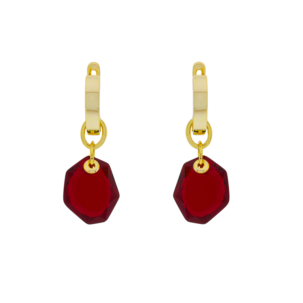 Gold-Plated Rock Earring