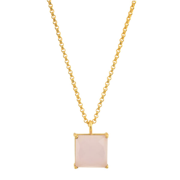 COLLAR CON COLGANTE CUADRADO DE CRISTAL