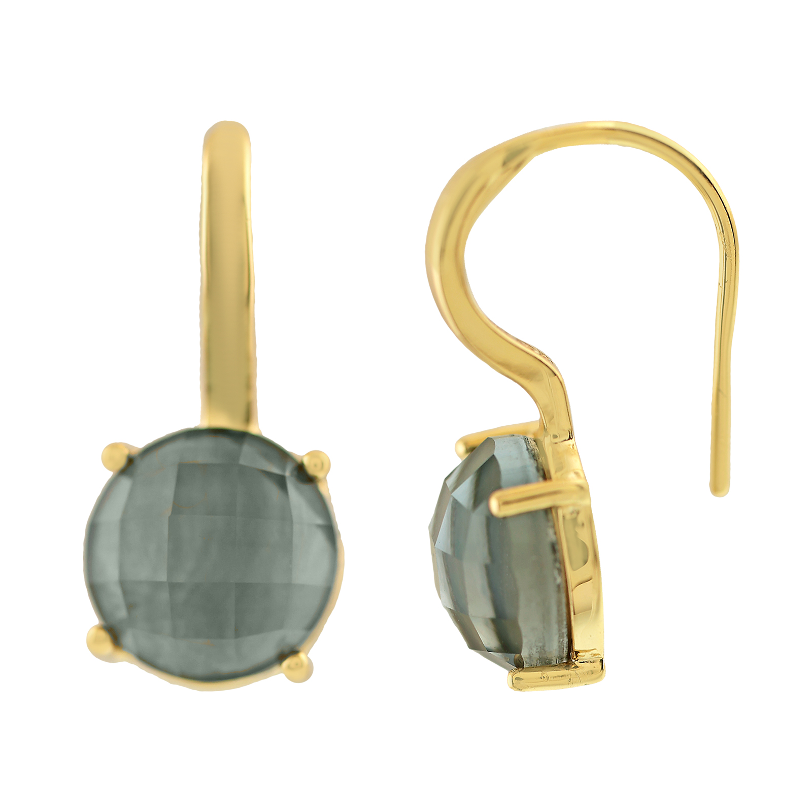 EARRING WITH ROUND CRYSTAL HOOK