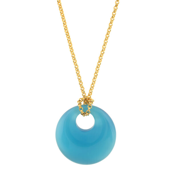 COLLAR CON COLGANTE DE CRISTAL REDONDO