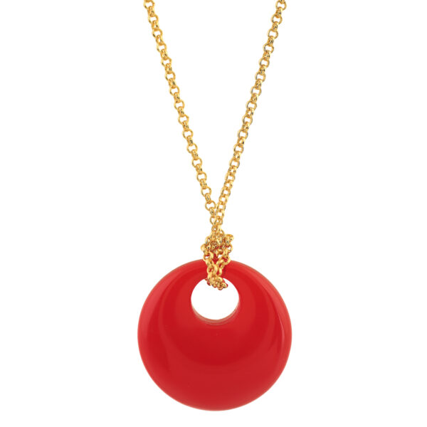 COLLAR CON COLGANTE DE CRISTAL REDONDO