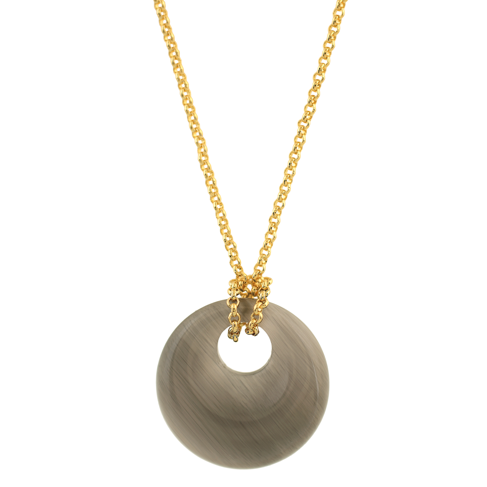 COLLAR CON COLGANTE DE CRISTAL REDONDO