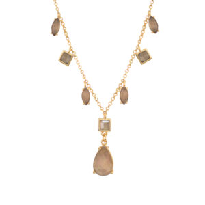 FANTASY NECKLACE WITH FACETED CRYSTALS
