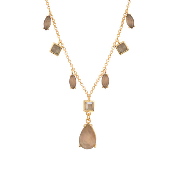 FANTASY NECKLACE WITH FACETED CRYSTALS