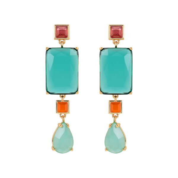 FANTASY FACETED CRYSTAL EARRING