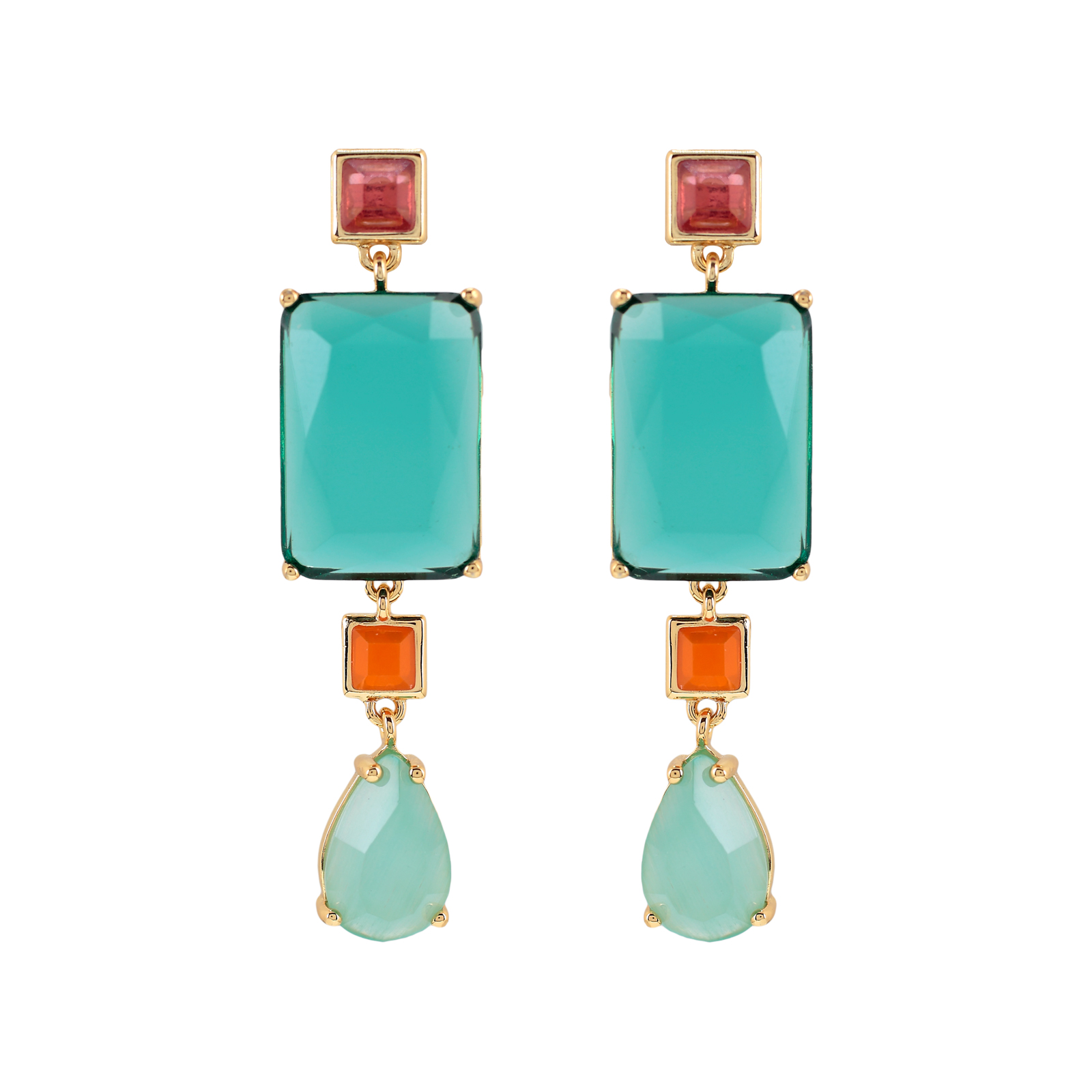 FANTASY FACETED CRYSTAL EARRING