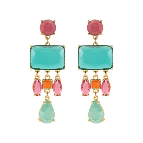 FANTASY FACETED CRYSTAL EARRING