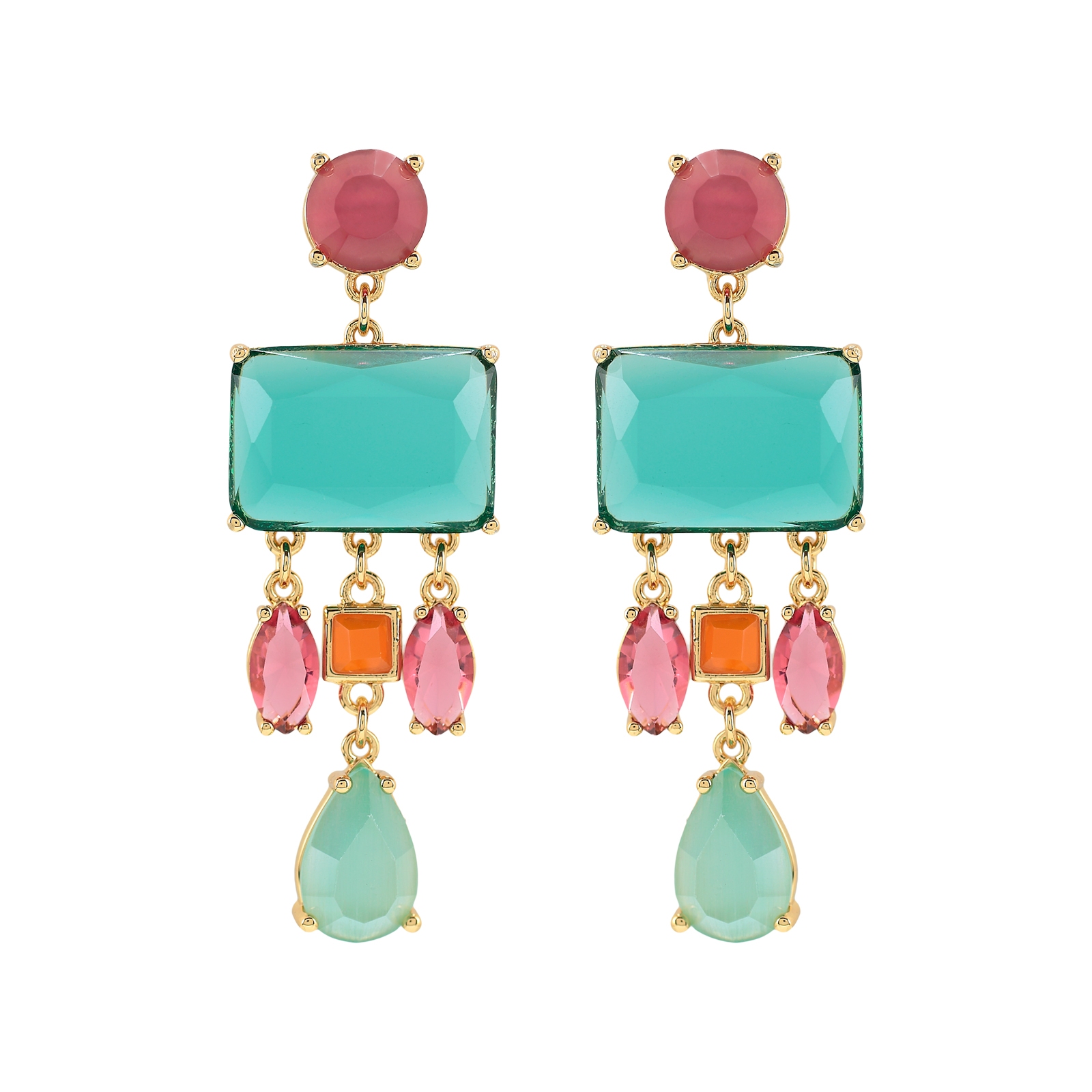 FANTASY FACETED CRYSTAL EARRING