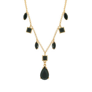 COLLAR FANTASÍA CON CRISTALES FACETADOS