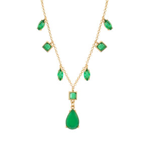 FANTASY NECKLACE WITH FACETED CRYSTALS