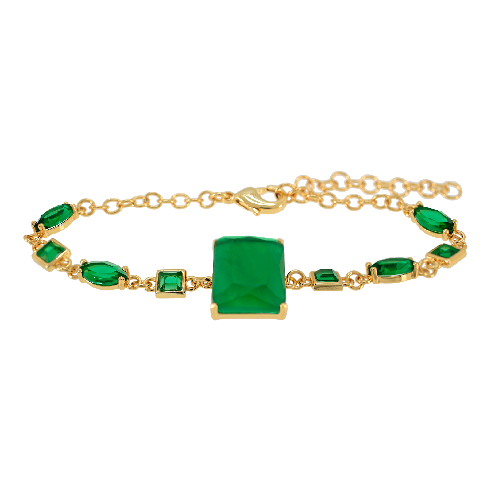 PULSERA FANTASÍA  CON CRISTALES FACETADOS
