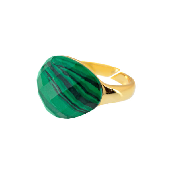 UNIVERSAL SIZE FACETED CRYSTAL RING