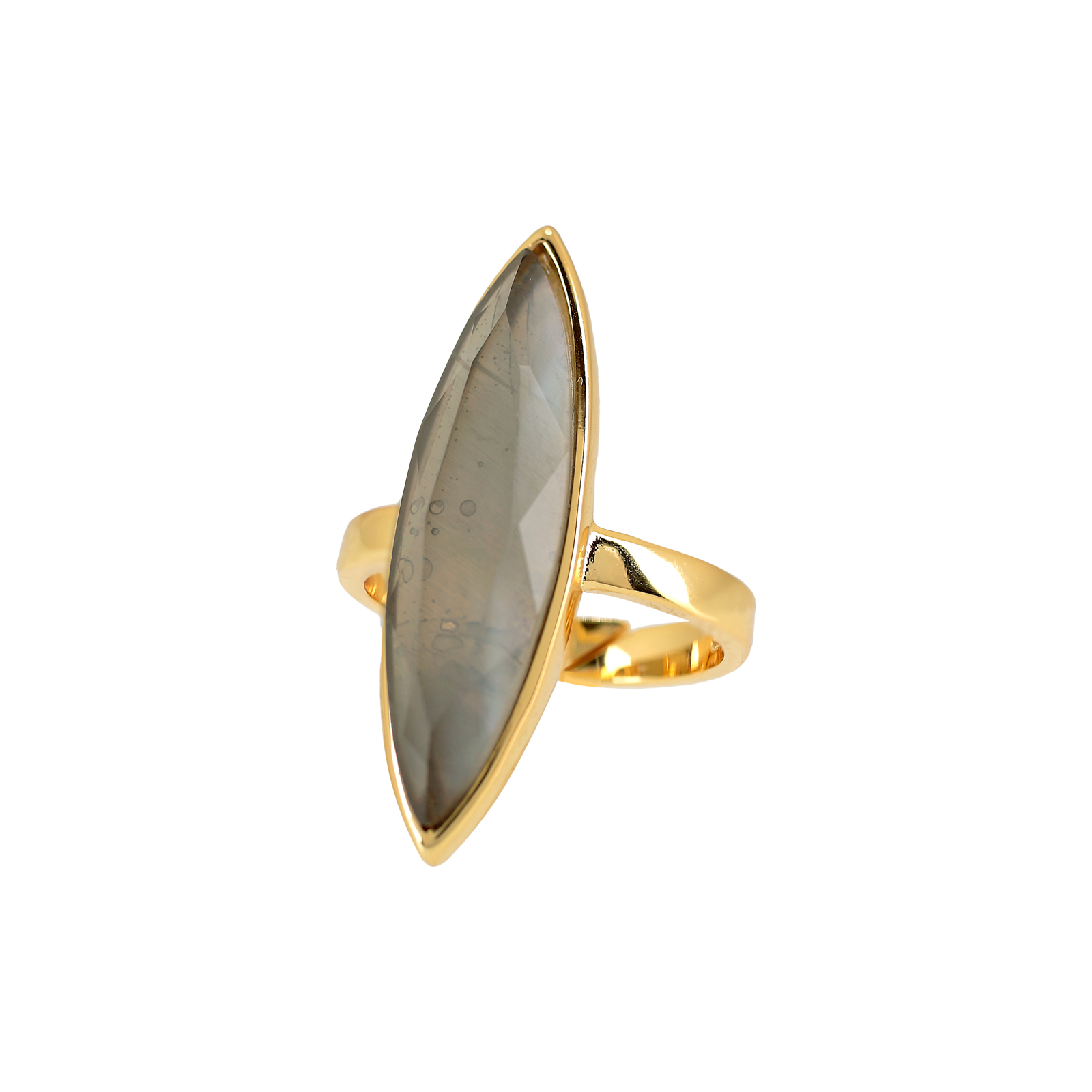 UNIVERSAL SIZE FACETED CRYSTAL RING