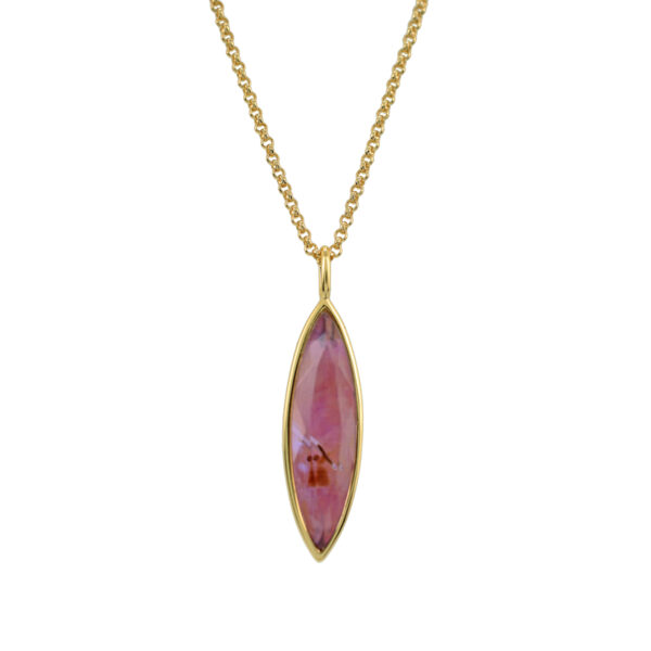 FANTASY NECKLACE WITH FACETED CRYSTAL