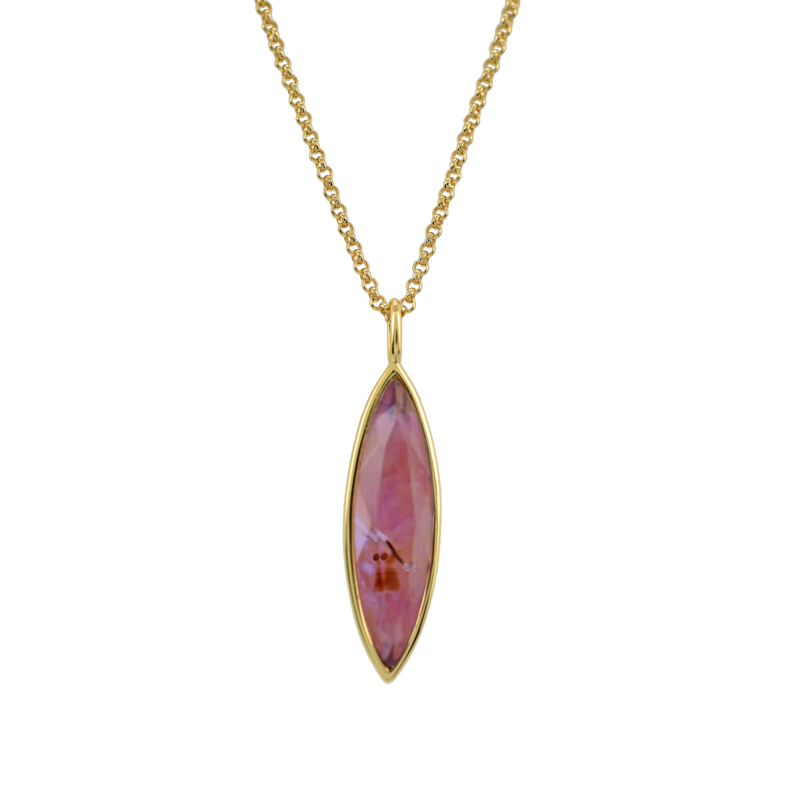 FANTASY NECKLACE WITH FACETED CRYSTAL